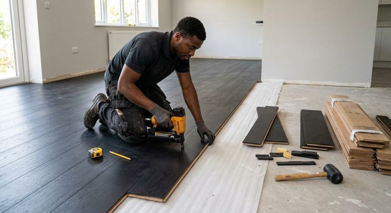 Dark Wood Floor Installation in Palm Coast, FL